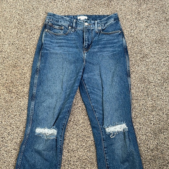 Good Americans blue distressed jeans size 8/29 - Picture 6 of 11